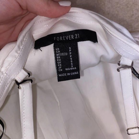 White Ruffle Mini Dress - Picture 3 of 3